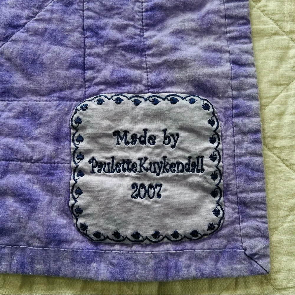 35”x35” Handmade Cotton Quilt.